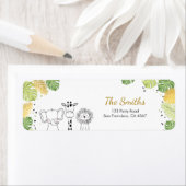 サファリ住所 シール野生のワンアニマルジャングル動物園 ラベル (インサイチュ)