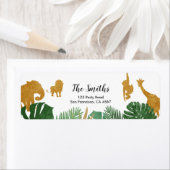 サファリ住所 シール野生のワンアニマルジャングル動物園 ラベル (インサイチュ)