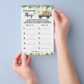 サファリ何歳の彼らは赤ちゃんシャワーゲームカード チラシ (ハンドル)