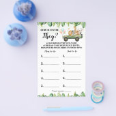 サファリ何歳の彼らは赤ちゃんシャワーゲームカード チラシ (シングル)