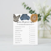 サファリ価格を推測する右ベビーシャワーゲーム (スタンド正面)