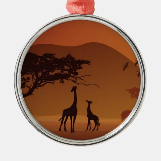 サファリ公園 メタルオーナメント (正面)