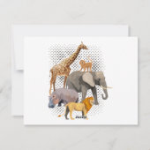 サファリ分隊アフリカのサファリ動物おもしろい動物園のアニメーション シーズンカード (裏面)