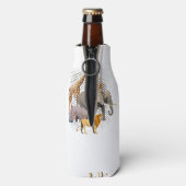 サファリ分隊アフリカのサファリ動物おもしろい動物園のアニメーション ボトルクーラー (ボトル裏面)