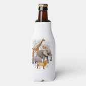 サファリ分隊アフリカのサファリ動物おもしろい動物園のアニメーション ボトルクーラー (ボトル正面)