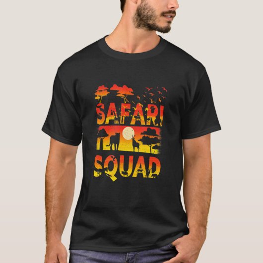 サファリ分隊アフリカ動物 Tシャツ (正面)