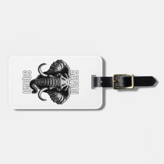 サファリ分隊アフリカ象の旅行機器 ラゲッジタグ (正面横)