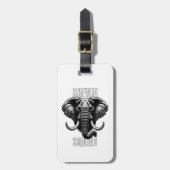サファリ分隊アフリカ象の旅行機器 ラゲッジタグ (正面縦)