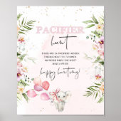 サファリ動物おしゃぶり狩りベビーシャワーゲームポスト ポスター (正面)