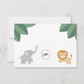 サファリ動物おむつラッフルカード 出欠カード (裏面)