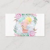 サファリ動物おむつラッフルベビーシャワー 名刺 (裏面)