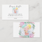 サファリ動物おむつラッフルベビーシャワー 名刺 (正面/裏面)