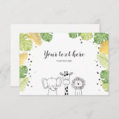 サファリ動物のジャングルの動物園の挿入物カード野生の1 エンクロージャーカード (正面/裏面)