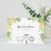 サファリ動物のジャングルの動物園の挿入物カード野生の1 エンクロージャーカード (スタンド正面)