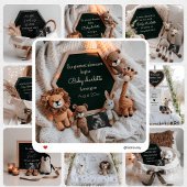 サファリ動物のソーシャルメディア妊娠の発表 招待状