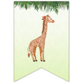 サファリ動物のハッピーバースデーバンティング バンティングフラッグ (第1の旗)