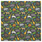 サファリ動物のプリントの生地 ファブリック (見本)