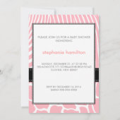 サファリ動物のベビーシャワー 招待状 (裏面)