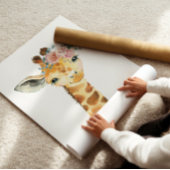 サファリ動物の保育園アート 水彩キリンの子供部屋 ポスター