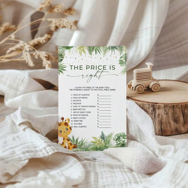 サファリ動物の右の価格ベビーシャワーゲーム (クリエイターアップロード済み)