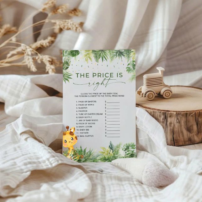 サファリ動物の右の価格ベビーシャワーゲーム (クリエイターアップロード済み)