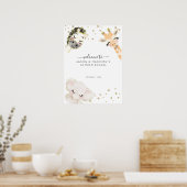 サファリ動物の性別がウェルカムサインを明らかにする ポスター (キッチン)