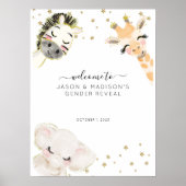 サファリ動物の性別がウェルカムサインを明らかにする ポスター (正面)