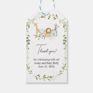 サファリ動物の感謝タグ、サファリのギフトタグ ギフトタグ