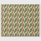 サファリ動物の毛皮のプリントパターンワイルドライフジャングル ラッピングペーパー (フラット)