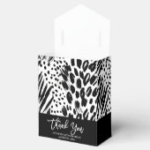 サファリ動物の毛皮のプリントパターン黒と白 フェイバーボックス (オープン)