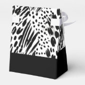 サファリ動物の毛皮のプリントパターン黒と白 フェイバーボックス (裏面サイド)