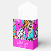 サファリ動物の毛皮プリントパターン カラフル ネオン フェイバーボックス (オープン)