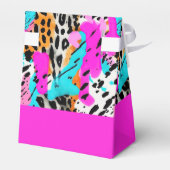 サファリ動物の毛皮プリントパターン カラフル ネオン フェイバーボックス (裏面サイド)