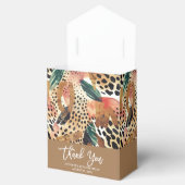 サファリ動物の毛皮プリントパターン カラフル ブラウン フェイバーボックス (オープン)