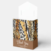 サファリ動物の毛皮プリントパターン ゴールドとブラック フェイバーボックス (オープン)