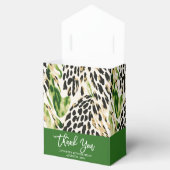 サファリ動物の毛皮プリントパターン 緑と茶色 フェイバーボックス (オープン)