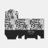 サファリ動物の毛皮プリントパターン 黒と白 フェイバーボックス (折り畳みなし)