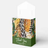 サファリ動物の毛皮プリント&パームリーフパターン フェイバーボックス (オープン)