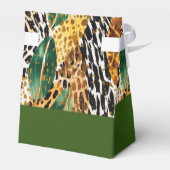 サファリ動物の毛皮プリント&パームリーフパターン フェイバーボックス (裏面サイド)