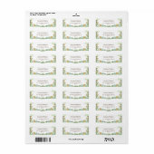 サファリ動物の水の色お洒落赤ちゃんシャワー ラベル (フルシート)