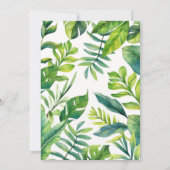 サファリ動物の水彩画 ベビーシャワーの招待状 招待状 (裏面)