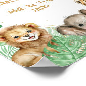 サファリ動物の熱帯ベビーシャワークラッカーゲーム ポスター (角)