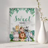 サファリ動物の甘いお菓子サイン、ワイルドワン ポスター