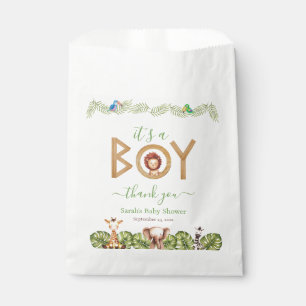 サファリ動物の男の子のベビーシャワー かわいいライオン ウッド フェイバーバッグ