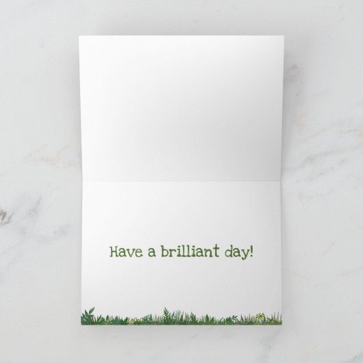 サファリ動物の誕生日カード カード (内部)