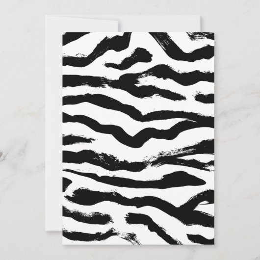 サファリ動物の誕生日パーティーへの招待 招待状 (裏面)