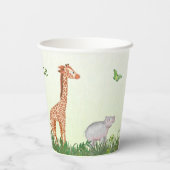 サファリ動物の誕生日パーティー紙カップ 紙コップ (裏面)