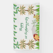 サファリ動物の誕生日パーティー 横断幕 (縦)