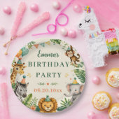 サファリ動物の誕生日 ペーパープレート (パーティー)