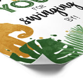 サファリ動物の誕生日 ポスター (角)